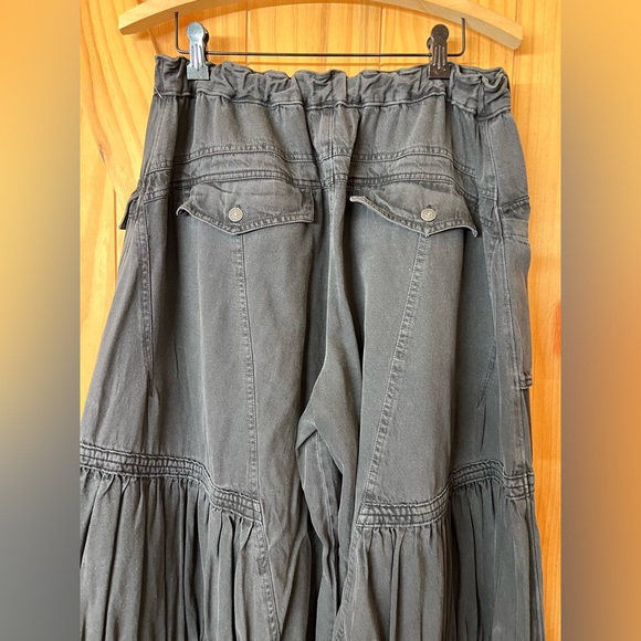 Free People Last Word Parachute Pants NWOT Washed Black Size Large - Picture 11 of 13